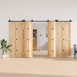 vidaXL Sliding Door Hardware Kit 200 cm Steel Black sliding door hardware - 183 cm