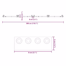 vidaXL Sliding Door Hardware Kit 200 cm Steel Black sliding door hardware - 183 cm