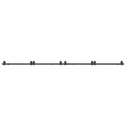 vidaXL Sliding Door Hardware Kit 200 cm Steel Black sliding door hardware - 183 cm - Additional view 4