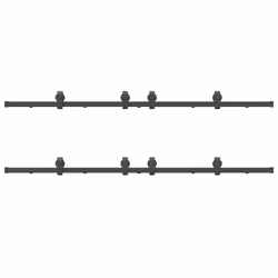 vidaXL Sliding Door Hardware Kit 200 cm Steel Black sliding door hardware - 183 cm - Additional view 5