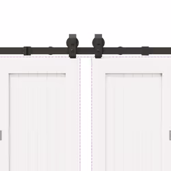 vidaXL Sliding Door Hardware Kit 200 cm Steel Black sliding door hardware - 183 cm - Additional view 8