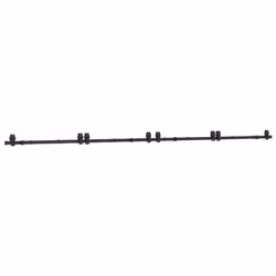 vidaXL Sliding Door Hardware Kit 200 cm Steel Black sliding door hardware - 200 cm