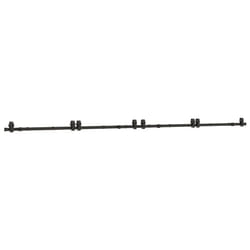 vidaXL Sliding Door Hardware Kit 200 cm Steel Black sliding door hardware - 200 cm