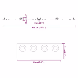 vidaXL Sliding Door Hardware Kit 200 cm Steel Black sliding door hardware - 200 cm