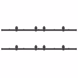 vidaXL Sliding Door Hardware Kit 200 cm Steel Black sliding door hardware - 200 cm - Additional view 5