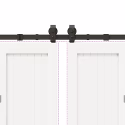vidaXL Sliding Door Hardware Kit 200 cm Steel Black sliding door hardware - 200 cm - Additional view 8