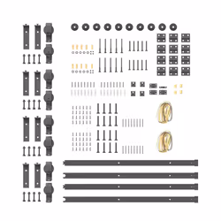 vidaXL Sliding Door Hardware Kit 200 cm Steel Black sliding door hardware - 183 cm - Additional view 6