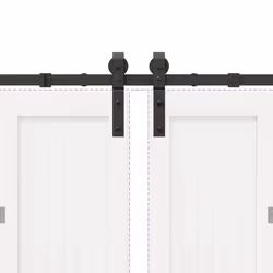 vidaXL Sliding Door Hardware Kit 200 cm Steel Black sliding door hardware - 183 cm - Additional view 8