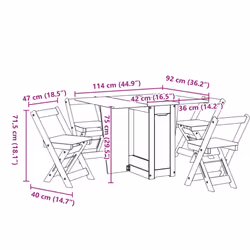 VidaXL 3295718 kitchen/dining room furniture set Rectangular - Additional view 3