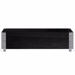 vidaXL Pallet Collars Garden Raised Bed Vegetable Planter Box Solid Wood Pine - black, 80 x 60 cm/ 1 pcs - Additional view 2