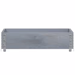 vidaXL Pallet Collars Garden Raised Bed Vegetable Planter Box Solid Wood Pine - grey, 80 x 60 cm/ 1 pcs - Additional view 2