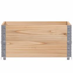 vidaXL Pallet Collars Garden Raised Bed Vegetable Planter Box Solid Wood Pine - natural, 80 x 60 cm/ 2 pcs - Additional view 2