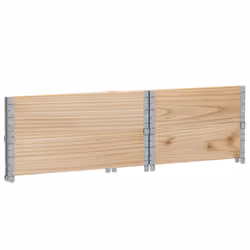 vidaXL Pallet Collars Garden Raised Bed Vegetable Planter Box Solid Wood Pine - natural, 80 x 60 cm/ 2 pcs - Additional view 5