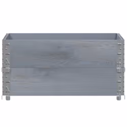 vidaXL Pallet Collars Garden Raised Bed Vegetable Planter Box Solid Wood Pine - grey, 80 x 60 cm/ 2 pcs - Additional view 2