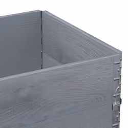 vidaXL Pallet Collars Garden Raised Bed Vegetable Planter Box Solid Wood Pine - grey, 80 x 60 cm/ 2 pcs - Additional view 6