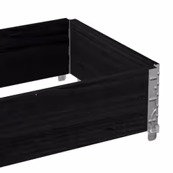 vidaXL Pallet Collars Garden Raised Bed Vegetable Planter Box Solid Wood Pine - black, 100 x 50 cm/ 1 pcs - Additional view 6