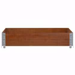 vidaXL Pallet Collars Garden Raised Bed Vegetable Planter Box Solid Wood Pine - dark brown, 100 x 100 cm/ 1 pcs - Additional view 2