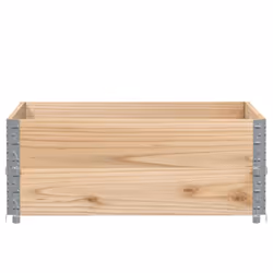 vidaXL Pallet Collars Garden Raised Bed Vegetable Planter Box Solid Wood Pine - natural, 100 x 100 cm/ 2 pcs - Additional view 2