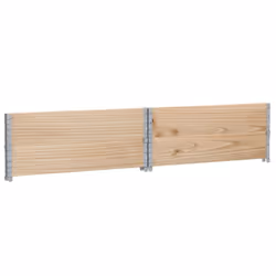 vidaXL Pallet Collars Garden Raised Bed Vegetable Planter Box Solid Wood Pine - natural, 100 x 100 cm/ 2 pcs - Additional view 5
