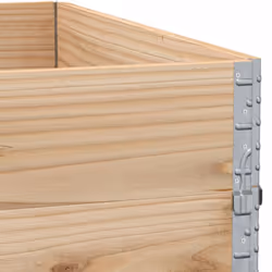 vidaXL Pallet Collars Garden Raised Bed Vegetable Planter Box Solid Wood Pine - natural, 100 x 100 cm/ 2 pcs - Additional view 6