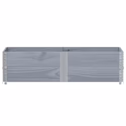 vidaXL Pallet Collars Garden Raised Bed Vegetable Planter Box Solid Wood Pine - grey, 150 x 50 cm/ 2 pcs - Additional view 2