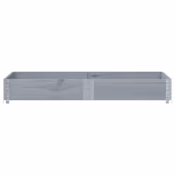 vidaXL Pallet Collars Garden Raised Bed Vegetable Planter Box Solid Wood Pine - grey, 150 x 100 cm/ 1 pcs - Additional view 2