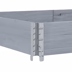 vidaXL Pallet Collars Garden Raised Bed Vegetable Planter Box Solid Wood Pine - grey, 150 x 100 cm/ 1 pcs - Additional view 4