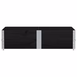 vidaXL Pallet Collars Garden Raised Bed Vegetable Planter Box Solid Wood Pine - black, 150 x 100 cm/ 2 pcs - Additional view 2