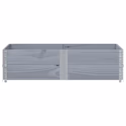 vidaXL Pallet Collars Garden Raised Bed Vegetable Planter Box Solid Wood Pine - grey, 150 x 100 cm/ 2 pcs - Additional view 2