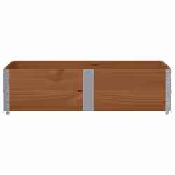vidaXL Pallet Collars Garden Raised Bed Vegetable Planter Box Solid Wood Pine - dark brown, 150 x 100 cm/ 2 pcs - Additional view 2