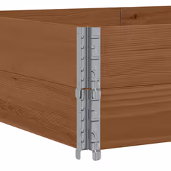 vidaXL Pallet Collars Garden Raised Bed Vegetable Planter Box Solid Wood Pine - dark brown, 150 x 100 cm/ 2 pcs - Additional view 5