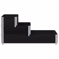 vidaXL Raised Bed Outdoor Planter Garden Flower Pot Plant Pot Solid Wood Pine - black, 80 x 30 cm