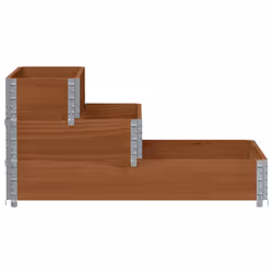 vidaXL Raised Bed Outdoor Planter Garden Flower Pot Plant Pot Solid Wood Pine - dark brown, 80 x 30 cm