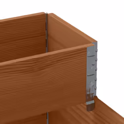 vidaXL Raised Bed Outdoor Planter Garden Flower Pot Plant Pot Solid Wood Pine - dark brown, 80 x 30 cm - Additional view 6