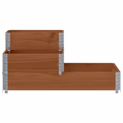 vidaXL Raised Bed Outdoor Planter Garden Flower Pot Plant Pot Solid Wood Pine - dark brown, 60 x 40 cm