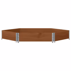 vidaXL Raised Bed Garden Planter Flower Plant Pot Hexagon Solid Wood Pine - dark brown, 160 x 160 cm