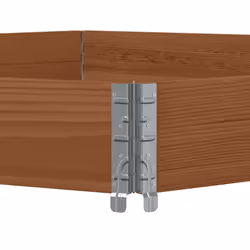 vidaXL Raised Bed Garden Planter Flower Plant Pot Hexagon Solid Wood Pine - dark brown, 160 x 160 cm - Additional view 5