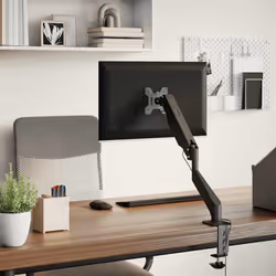 vidaXL Single Monitor Arm for Max 27 Inch Screen Gas Spring Monitor Stand 10 kg