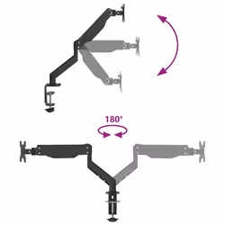 vidaXL Single Monitor Arm for Max 27 Inch Screen Gas Spring Monitor Stand 10 kg - Additional view 7