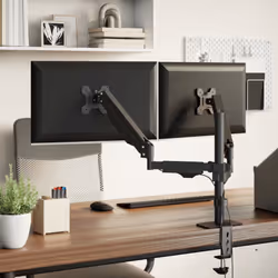 vidaXL Dual Monitor Arm for Max 27 Inch Screen Gas Spring Monitor Stand 20 kg