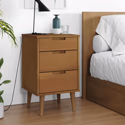 VidaXL 4013409 nightstand/bedside table Brown