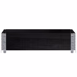 vidaXL Garden Planter Outdoor Flower Pot Planter Pot Black Solid Wood Pine - Additional view 2