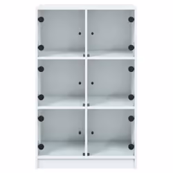 vidaXL Highboard with Doors Sideboard Storage Cupboard White Engineered Wood - Additional view 6