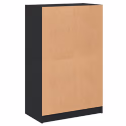vidaXL Highboard with Doors Sideboard Storage Cupboard Black Engineered Wood - Additional view 8
