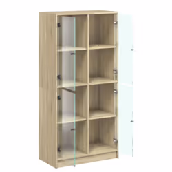vidaXL Highboard with Doors Sideboard Side Cabinet Sonoma Oak Engineered Wood - Additional view 5
