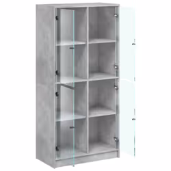 vidaXL Highboard with Doors Sideboard Cabinet Concrete Grey Engineered Wood - Additional view 5