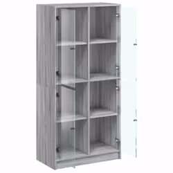 vidaXL Highboard with Doors Sideboard Side Cabinet Grey Sonoma Engineered Wood - Additional view 5