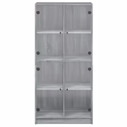 vidaXL Highboard with Doors Sideboard Side Cabinet Grey Sonoma Engineered Wood - Additional view 6