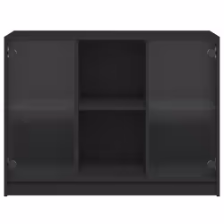vidaXL Sideboard Cupboard Side Cabinet Storage Highboard Black Engineered Wood - Additional view 5