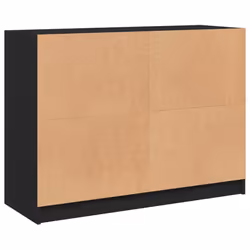 vidaXL Sideboard Cupboard Side Cabinet Storage Highboard Black Engineered Wood - Additional view 7